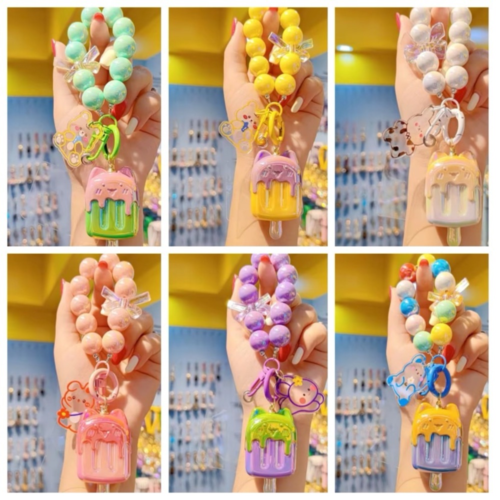 Colorful Beaded Keychain Set